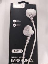 Fone DE Ouvido Stereo Branco Lelong LE-0217