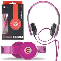 Fone de Ouvido Stereo Headphone Rosa - Mega som