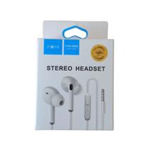 Fone de Ouvido Stereo Headset in-ear c Microfone e Borracha