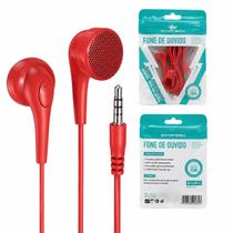 Fone de Ouvido Stereo Intra-Auricular Vermelho ST-2003 Fone de Ouvido Stereo Intra-Auricular Vermelho ST-2003