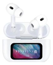 Fone De Ouvido Tela Touch Bluetooth Sem Fio Cor Branco - hmts