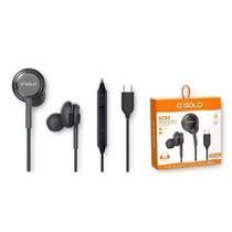 Fone de Ouvido Tipo-C Com Microfone e Com Fio Intra Auricular EmTecido A'Gold FN-A61 Fone de Ouvido Tipo-C Com Microfone e Com Fio Intra Auricular EmTecido A'Gold FN-A61