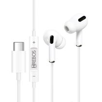 Fone de Ouvido Tipo C Hrebos Hs-359 C/ Microfone Cor Branco Fone de Ouvido Tipo C Hrebos Hs-359 C/ Microfone Cor Branco