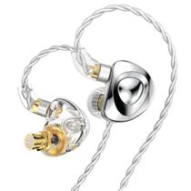 Fone de Ouvido TRN MT4 Prata Dinamico In-ear Sem Mic