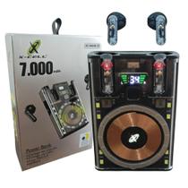 Fone de Ouvido TWS 5.4 Bluetooth Sem Fio Carregador Portátil Powerbank Por Indução Lanterna Led - X-