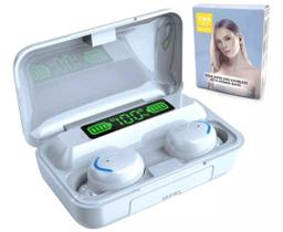 Fone De Ouvido TWS Bluetooth TWE-F9-5 Rosa Com Função Power Bank Intra-Aur Fone De Ouvido TWS Bluetooth TWE-F9-5 Rosa Com Função Power Bank Intra-Aur