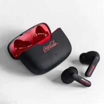Fone de Ouvido TWS Preto Flow Earbuds Coca-Cola Fone de Ouvido TWS Preto Flow Earbuds Coca-Cola