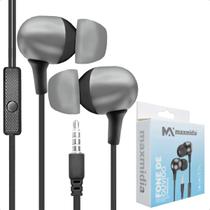 Fone De Ouvido Universal Auxiliar Extra Bass Com Borracha Microfone Sem Ruído Atende Celular