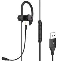 Fone de ouvido USB de lado único com microfone Boom DUNGZDUZ para PC PS4 PS5