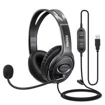 Fone de ouvido USB MAIRDI com microfone para cancelamento de ruído no PC Fone de ouvido USB MAIRDI com microfone para cancelamento de ruído no PC