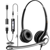 Fone de ouvido USB Wantek com microfone para PC, fones de ouvido para laptop Fone de ouvido USB Wantek com microfone para PC, fones de ouvido para laptop