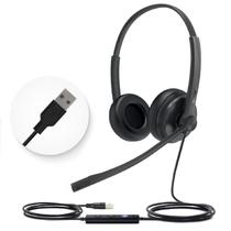Fone de ouvido USB Yealink UH34 com microfone estéreo com fio para PC/telefone