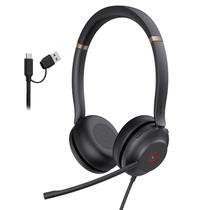 Fone de ouvido USB Yealink UH37 com microfone com cancelamento de ruído para PC e telefone