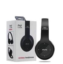 Fone de Ouvido Wireless Headphones P47 Bluetooth Micro SD Aux FM Preto