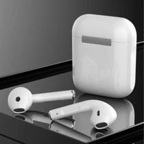 Fone de Ouvido Wireless I12 Touch Sem Fio Bluetooth com Microfone Compatível Android e iOS Branco