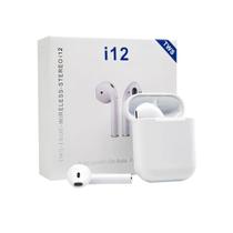 Fone de Ouvido Wireless i12 TWS Branco Fone de Ouvido Wireless i12 TWS Branco