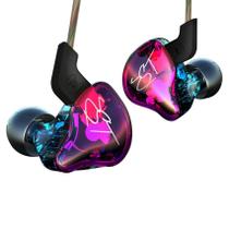 Fone de ouvido YINYOO Easy KZ ZST híbrido colorido 1BA+1DD HiFi