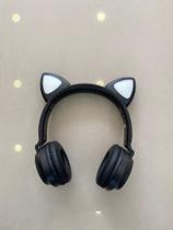 Fone De Ouvido ZW-028 Sem Fio Bluetooth Glowing Cat Rosa - Headset
