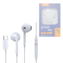 Fone de OuvidoCom Fio e Microfone Conexão TIPO-C FON-12381