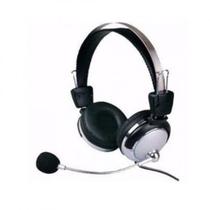 Fone de ouvidos com microfone prata F-301 MV - Plug-x alta qualidade
