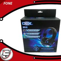 Fone dex com microfone gamer df-81