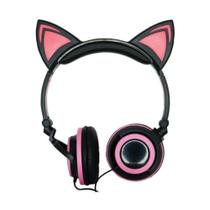 Fone DRAIK Hf-C22 Gatinho - Rosa/Preto