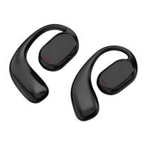 Fone Esportivo Preto Condução Óssea Case Carregador para Rua