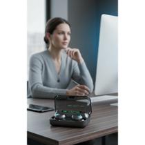Fone Gamer Bluetooth 5.0 In-Ear Imersivo Preto