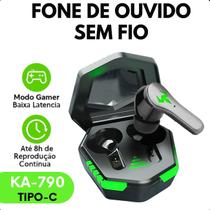 Fone Gamer Bluetooth com Luz LED e Baixa Latência