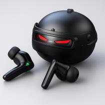 Fone Gamer Bluetooth v5.4 com Estojo Robô, Som Imersivo, Redução de Ruído e Bateria Duradoura - Tribo Fone Gamer Bluetooth v5.4 com Estojo Robô, Som Imersivo, Redução de Ruído e Bateria Duradoura - Tribo