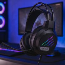 Fone Gamer Com Microfone e Iluminacao LED Fone de Ouvido Para PC Computador Onistek
