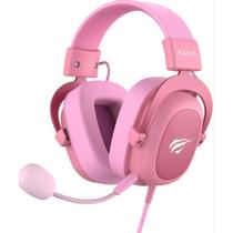 Fone Gamer Havit H2002 Branco com Violeta ou Rosa Driver 53mm Microfone Removível Fone Gamer Havit H2002 Branco com Violeta ou Rosa Driver 53mm Microfone Removível
