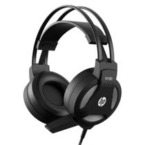 Fone Gamer Headset com fio P2 Duplo Microfone Estéreo HP H100 Preto Cinza Fone Gamer Headset com fio P2 Duplo Microfone Estéreo HP H100 Preto Cinza