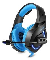 Fone Gamer Headset Onikuma Pc Xbox Ps4 K1-B Preto E Azul