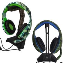 Fone Gamer Headset Para Jogos Com Microfone Camuflado