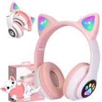 Fone Gatinho Com Led Bluetooth Infantil Meninas Meninos Gato - CAT EAR