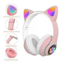 Fone Gatinho Led Bluetooth Wireless Dobrável - Wirelless Earphone