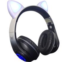 Fone Gatinho Sem Fio Headset Bluetooth Orelha Gato Led Kpop Criança Infantil Over-ear Headphone Cat