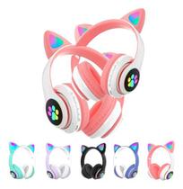 Fone Gatinho Sem Fio Led Bluetooth Infantil Orelha Gato Cat