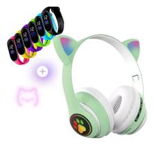 Fone Gattinho Infantil Led Menina Menino C/ Pulseira Digital Fone Gattinho Infantil Led Menina Menino C/ Pulseira Digital
