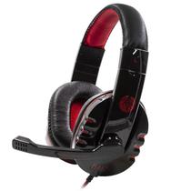 Fone Headphone Gamer Alpha para PC e Celular Vermelho Haiz HZ-1804