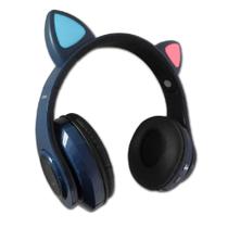 Fone Headset Bluetooth Orelha Gato Gatinho Led Fone Pc Game
