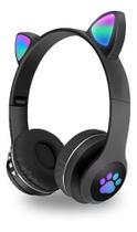 Fone Headset de Gatinho Bluetooth Orelha De Gato Luz Led - HEADSET