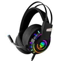 Fone Headset Gamer Bright, RGB, 7.1, USB, Microfone com LED, Preto - 592