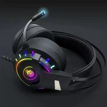 Fone Headset Gamer Bright RGB 7.1 USB Microfone com LED Preto Bright