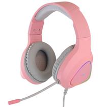 Fone headset gamer chroma usb 7.1 rgb rosa - gh804