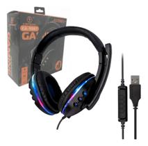 Fone Headset Gamer Fio Microfone Estéreo Led Ajustável KA-9009
