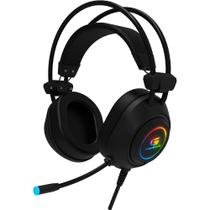 Fone headset gamer fortrek crusader rgb 3.5mm preto