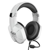 Fone headset gamer gxt carus gxt-323w 3.5mm trust branco 24258