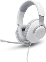 Fone Headset Gamer JBL Quantum 100 P2 Branco Com Ajuste Regulável e Microfone Removível